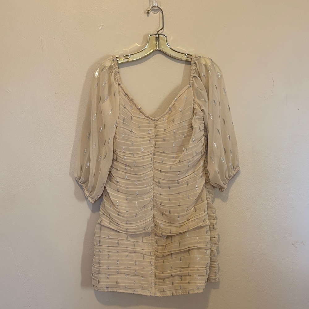 H&M Beige Dress with Subtle Sheen